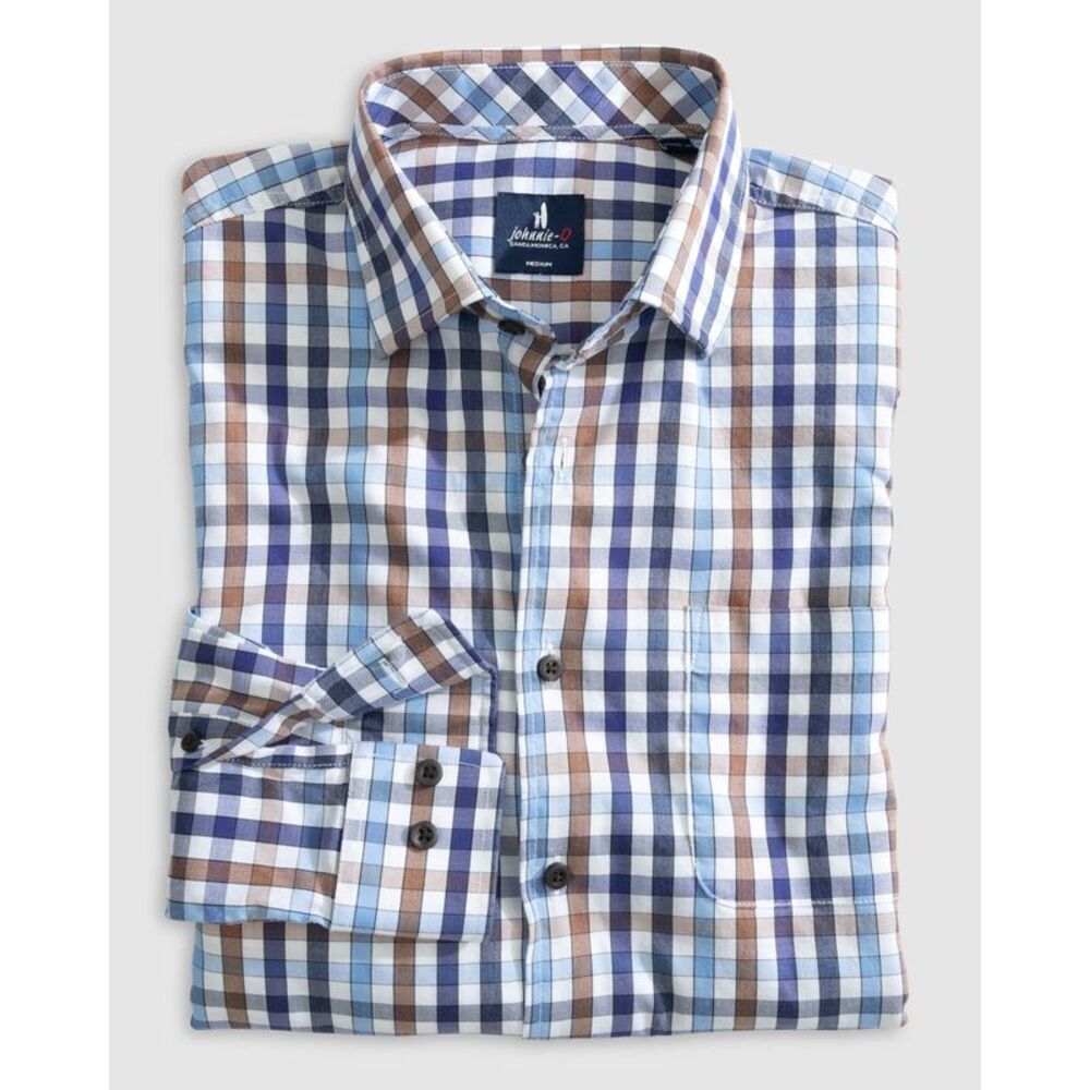 Tucked Cotton Blend Button Up Shirt - Dartmouth, Size: L